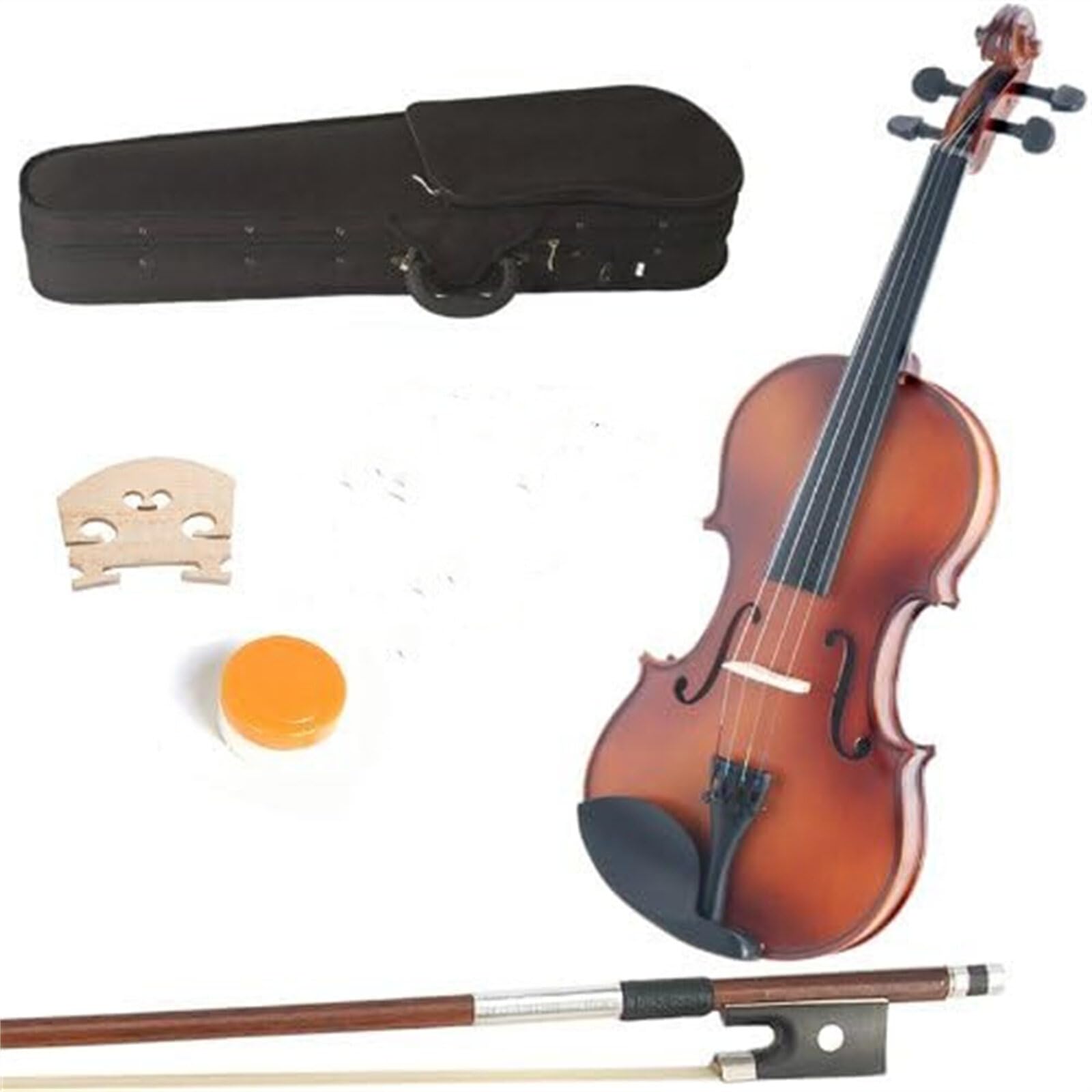 Viola MA350 Viola en bois massif satiné avec étui, archet, colophane, chevalet et cordes