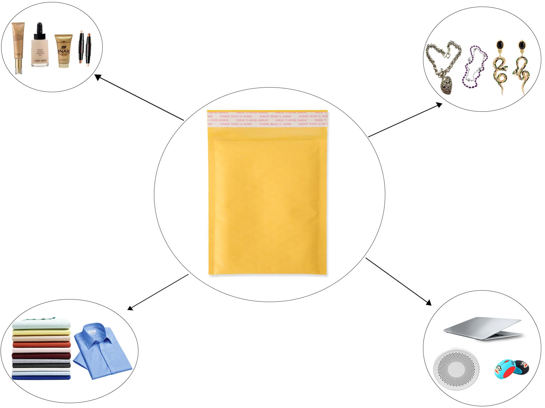 Buste Autosigillanti Kraft Spedizioni 500 Buste Imbottite Autosigillanti Kraft Con Bolle - #0000 4x6 Pollici, Riciclabili Pannello Forex 3 Mm - Foto 6