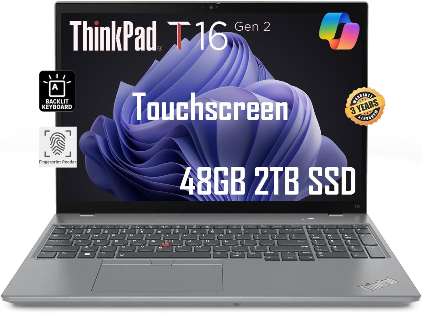 Lenovo ThinkPad T16 Gen 2 Business Laptop (16″ FHD+ Touchscreen, Intel 10-Core i…