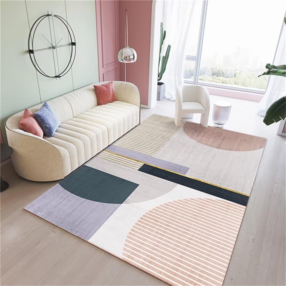 Tapis lavable en machine à poils courts violet pour un entretien facile