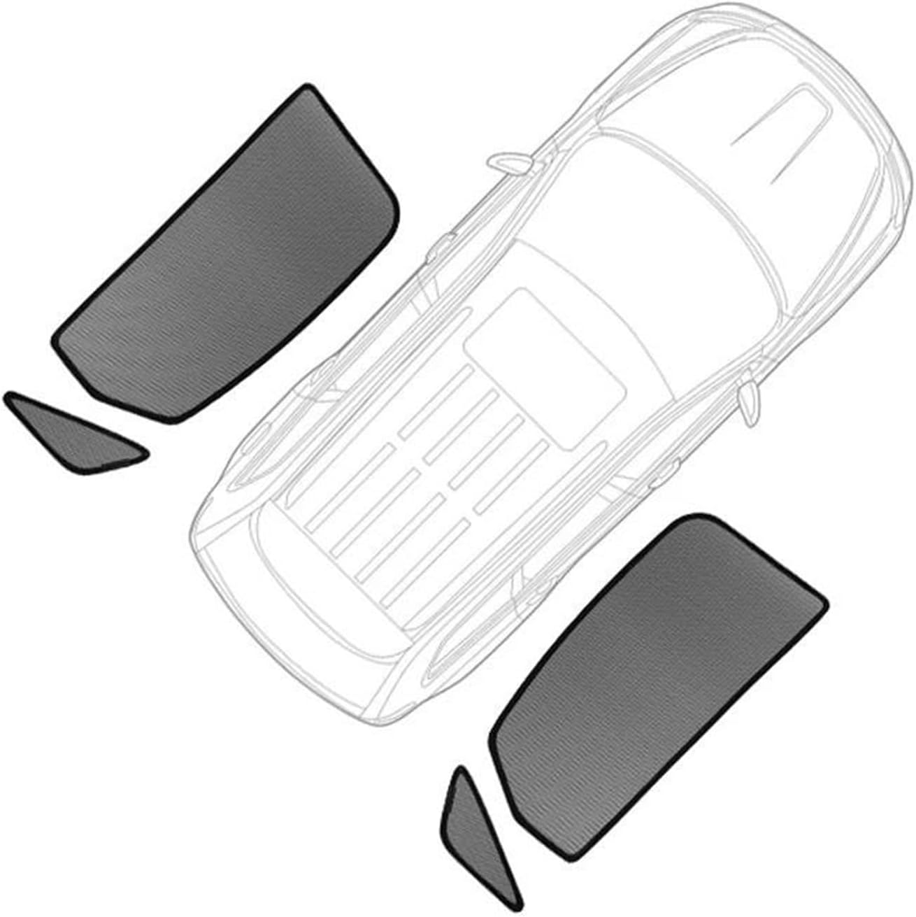 For BMW X3 E83 2003-2010 Car Sunshade Side Window Sun Shade Visor Front Rear Windshield Frame Curtains Shield Car Window Shade(Rear Triangular)