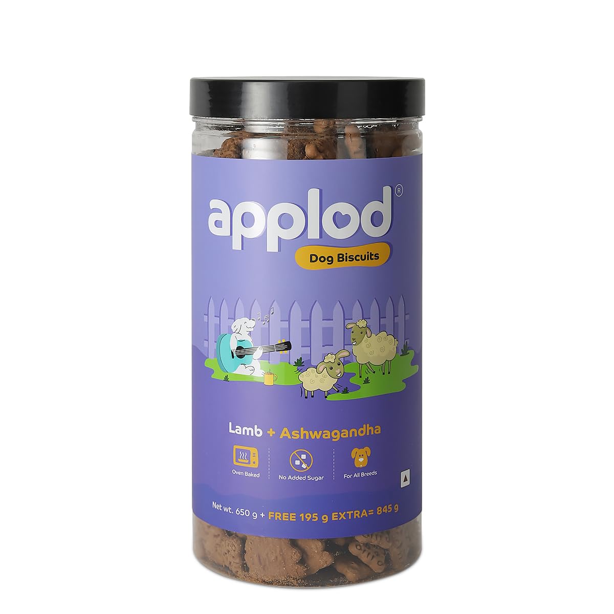 Applod Dog Biscuits Treats for Adult Dog & Puppy - Crunchy Biscuits for Dogs Made with Real Ingredients - (845 gm, Lamb with Ashwagandha) (B0D9VRJ63H) Amazon Price History, Amazon Price Tracker