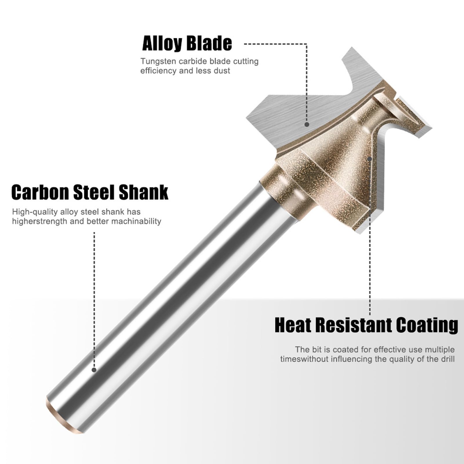R18 R30 1/4 Inch Shank, Integrated Router Bit, Arc Bending Milling Cutter for Wooden Doors Cabinets Long Lasting Construction - Image 3