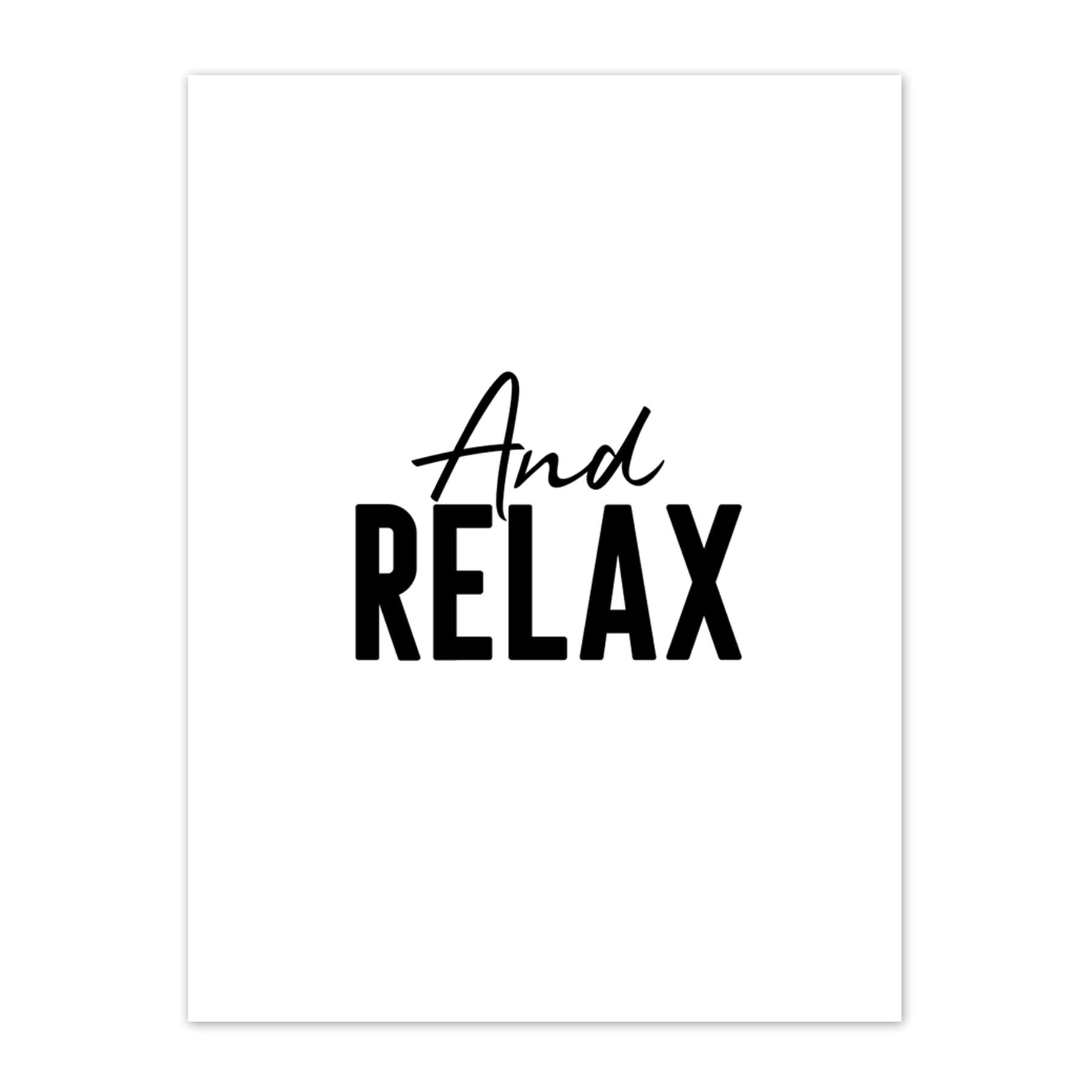 Wee Blue Coo And Relax Typography Canvas Wall Art Print