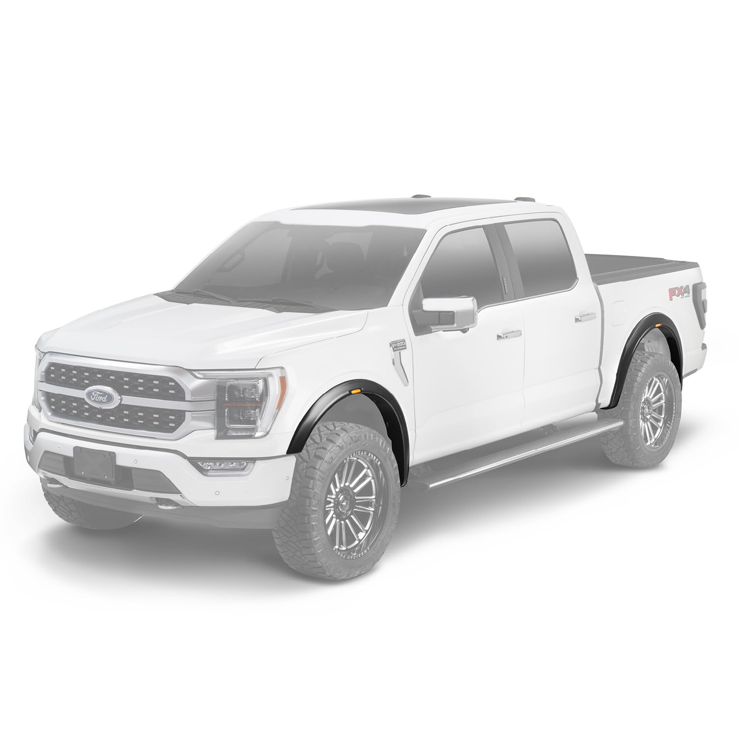 Husky Liners - RVL Style Fender Flares | Fits 2021-2024 Ford F-150, Black, 4 pcs. | 2802968
