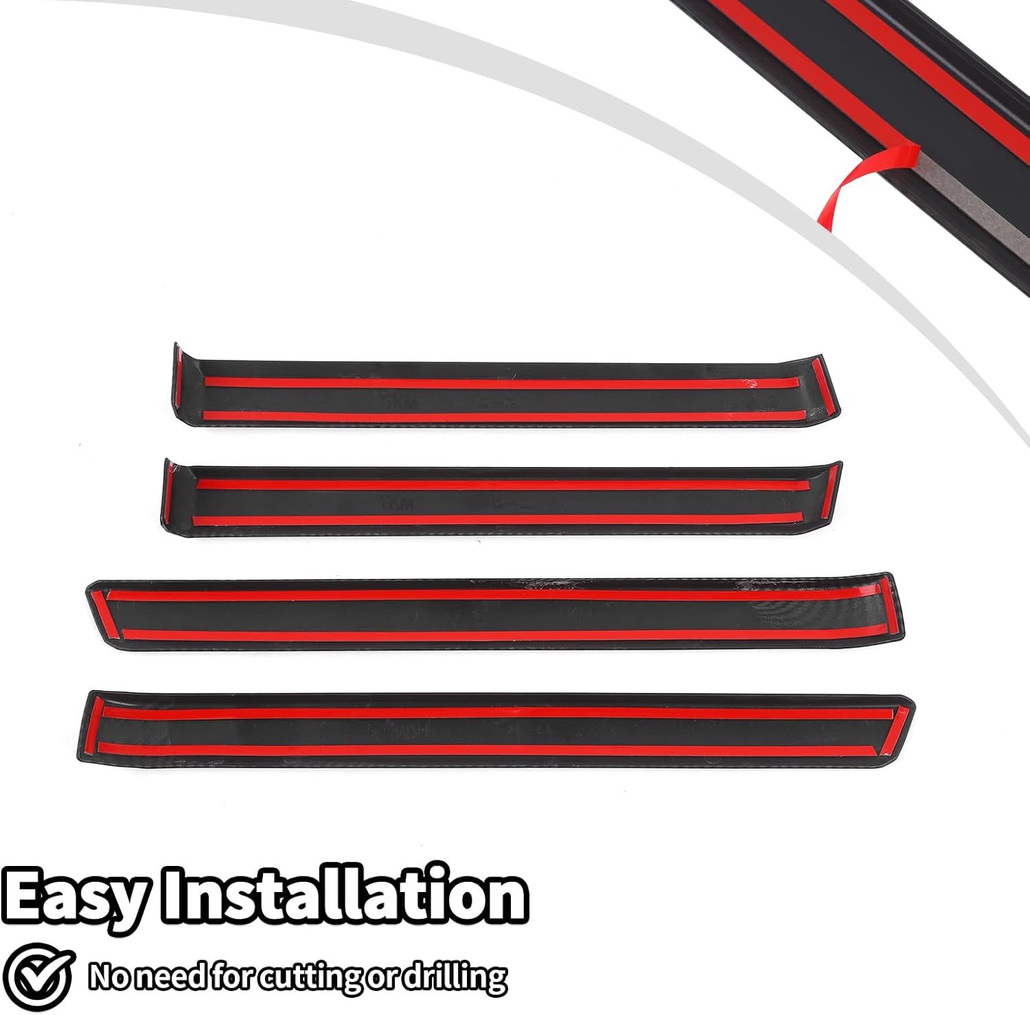 JWWY Inner Door Handle Cover Molding Trim Cover Fit for 2024-2025 Toyota 4Runner Interior Accessories,4pcs Carbon Fiber