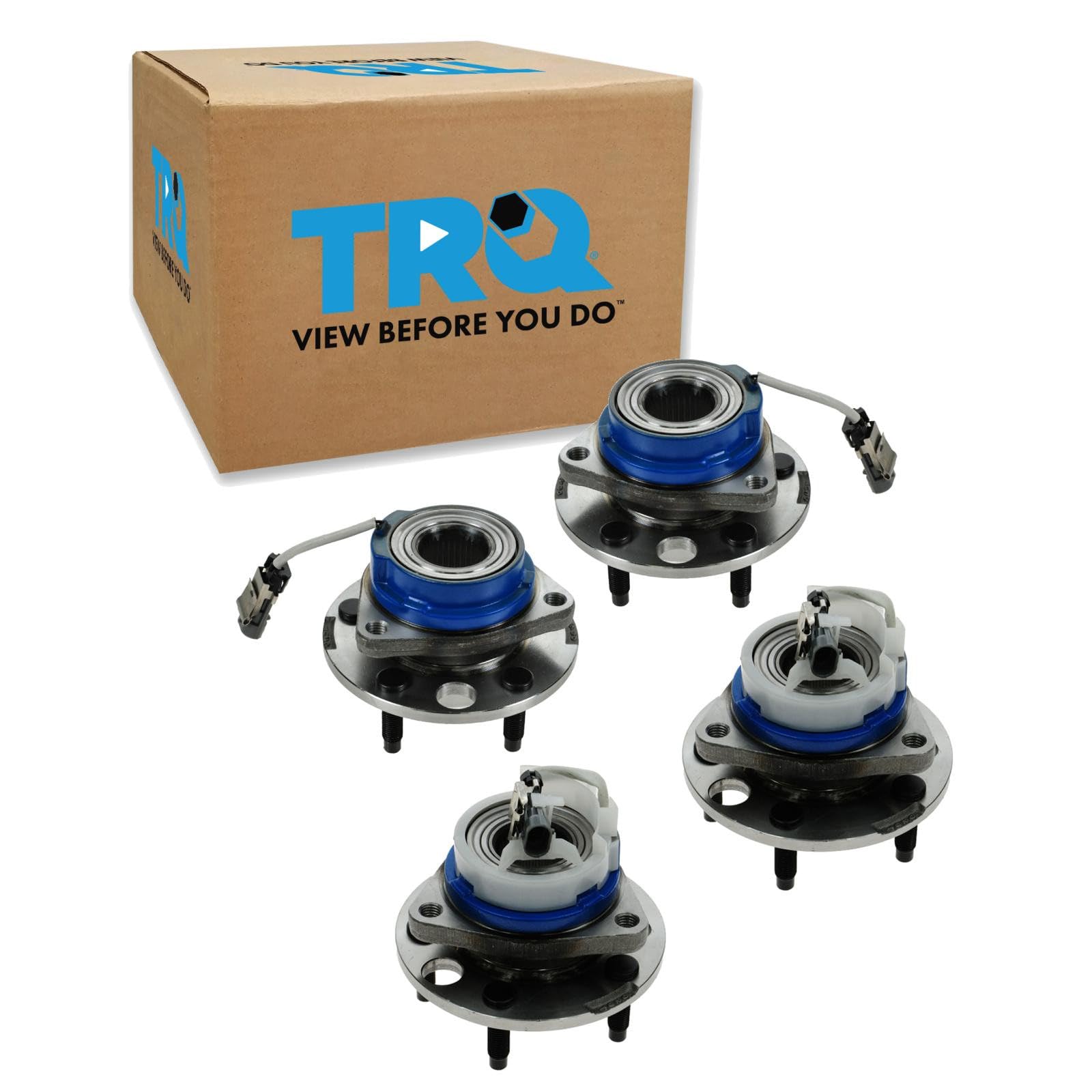 TRQ 2 Piece Front Rear Wheel Bearing &amp; Hub Assembly Set