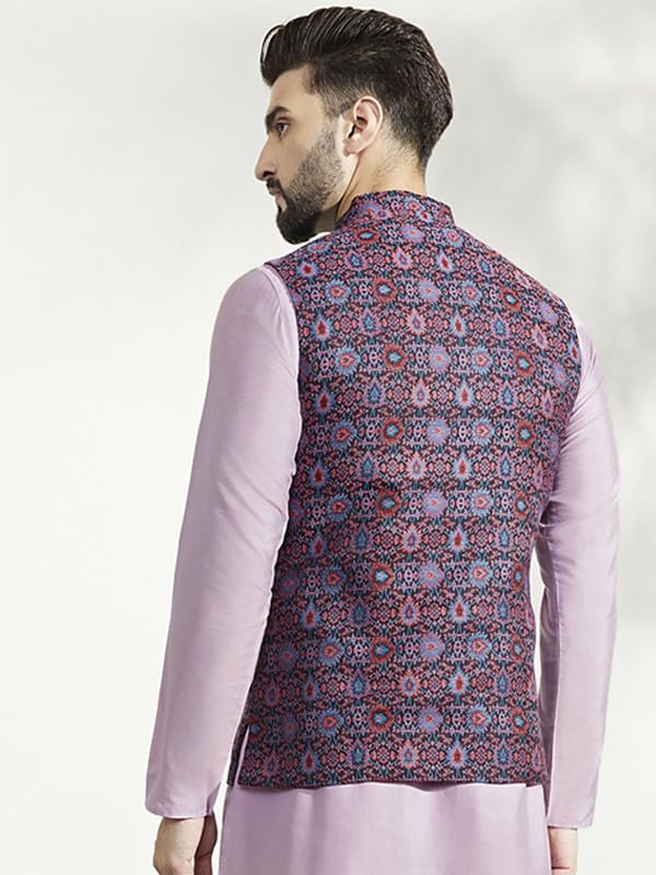 Image of KISAH Men's Jacket - Textured Silk Blend - Indian Wedding Outfit for Men - Ideal for Weddings and Festivals