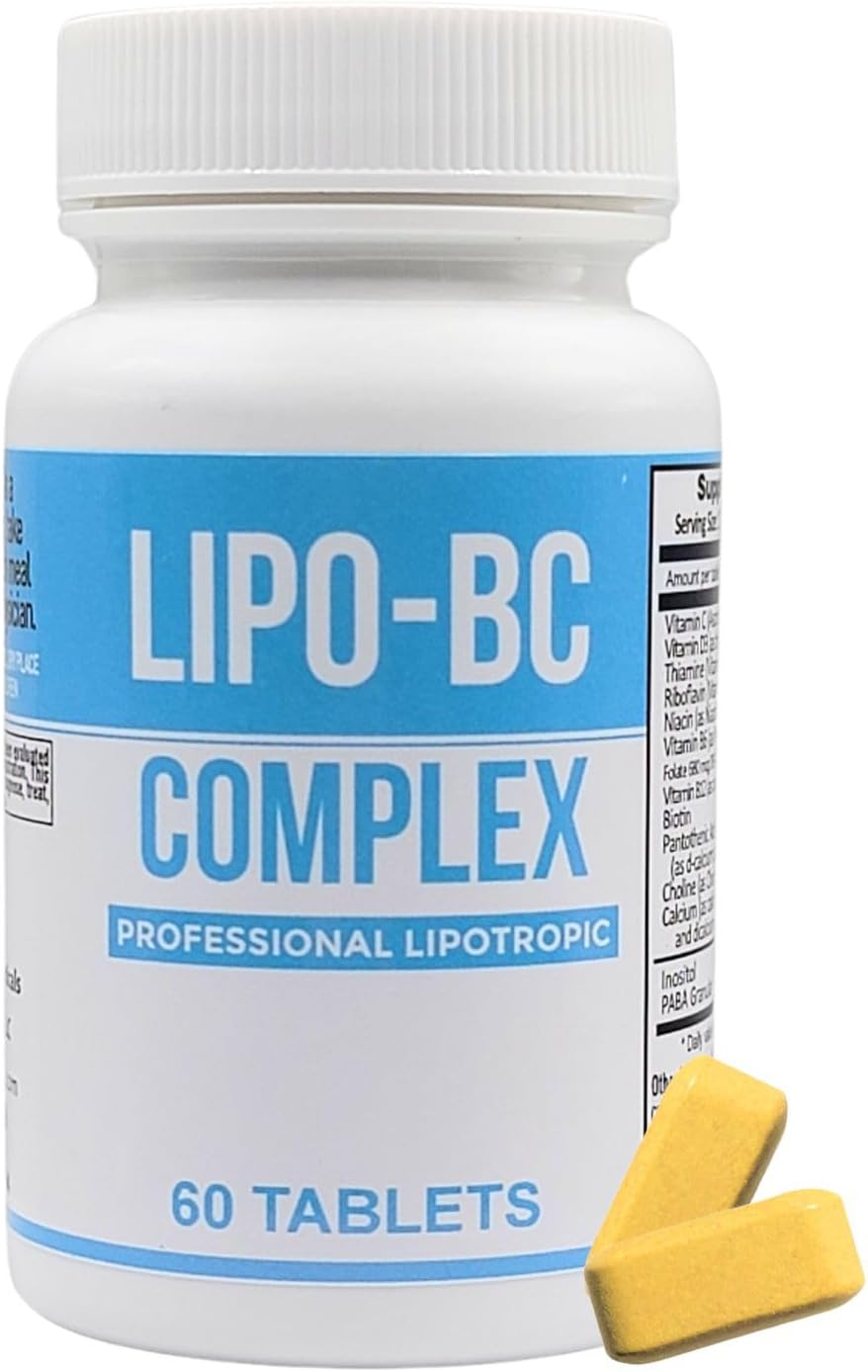 Lipo B-Complex (60 Tablets) - LIPO BC Tablets - Manufactured by Legere Pharmaceuticals | Lipotropic Tablets for Energy and Wellness | Natural Clean Energy with Dietary Nutrients