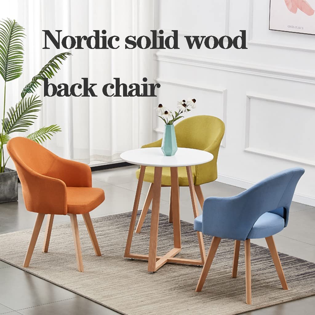 Sillón giratorio moderno con asiento tapizado y patas de madera maciza, color gris claro