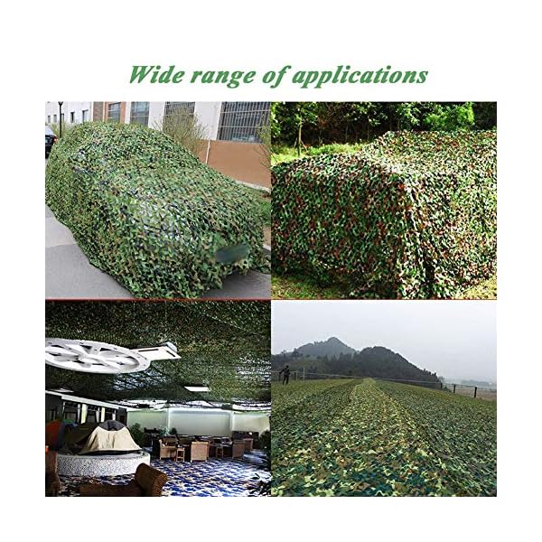 3D Militär Jagd Camo Tarnnetz Sonnenschutz Kinder 4X8m(13ft X 26ft) Waldtarnnetz, Sumpf-,  Camping Im Freien Schießen Jalousien, Nerf War Party Dekoration Netz, Auto Abdeckung, Wiederholte Verwendung – Bild 6