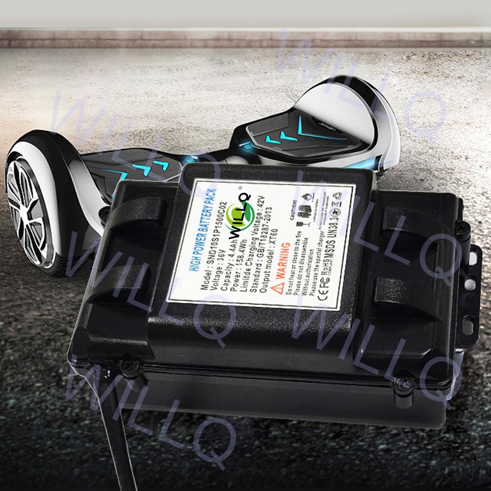 Batteria al Litio Ricaricabile di Ricambio da 36 V 2 Ah 2,2 Ah 2,4 Ah 4 Ah 4,4 Ah 5,2 Ah 6 Ah per Hoverboard con Custodia in ABS e connettore XT60