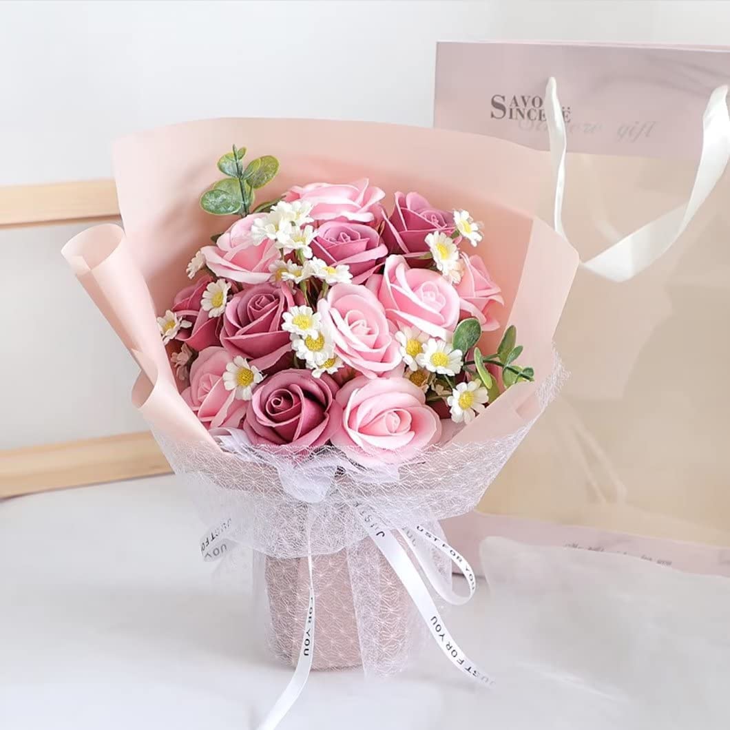 ソープフラワー薔薇 お誕生日・お祝い プレゼント花束 母の日 Amazon.co.jp: ソープフラワー ギフト ブーケ バラ バラ デイジー 誕生