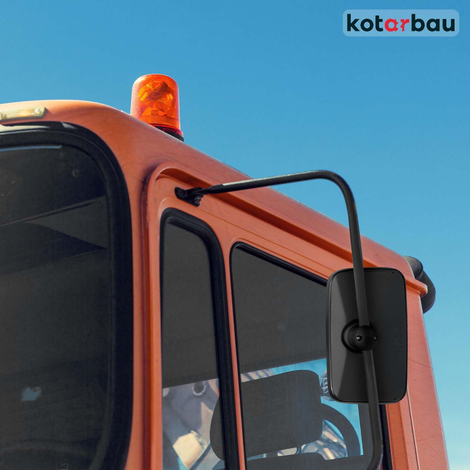 KOTARBAU® Traktor-Universalspiegel 25x16,5cm PVC mit Spiegelarm Rückspiegel LKW Außenspiegelarm Rückfahrspiegel mit Halterung Spiegelstange Landwirtschaft Spiegelhalterung Landmaschinenspiegel