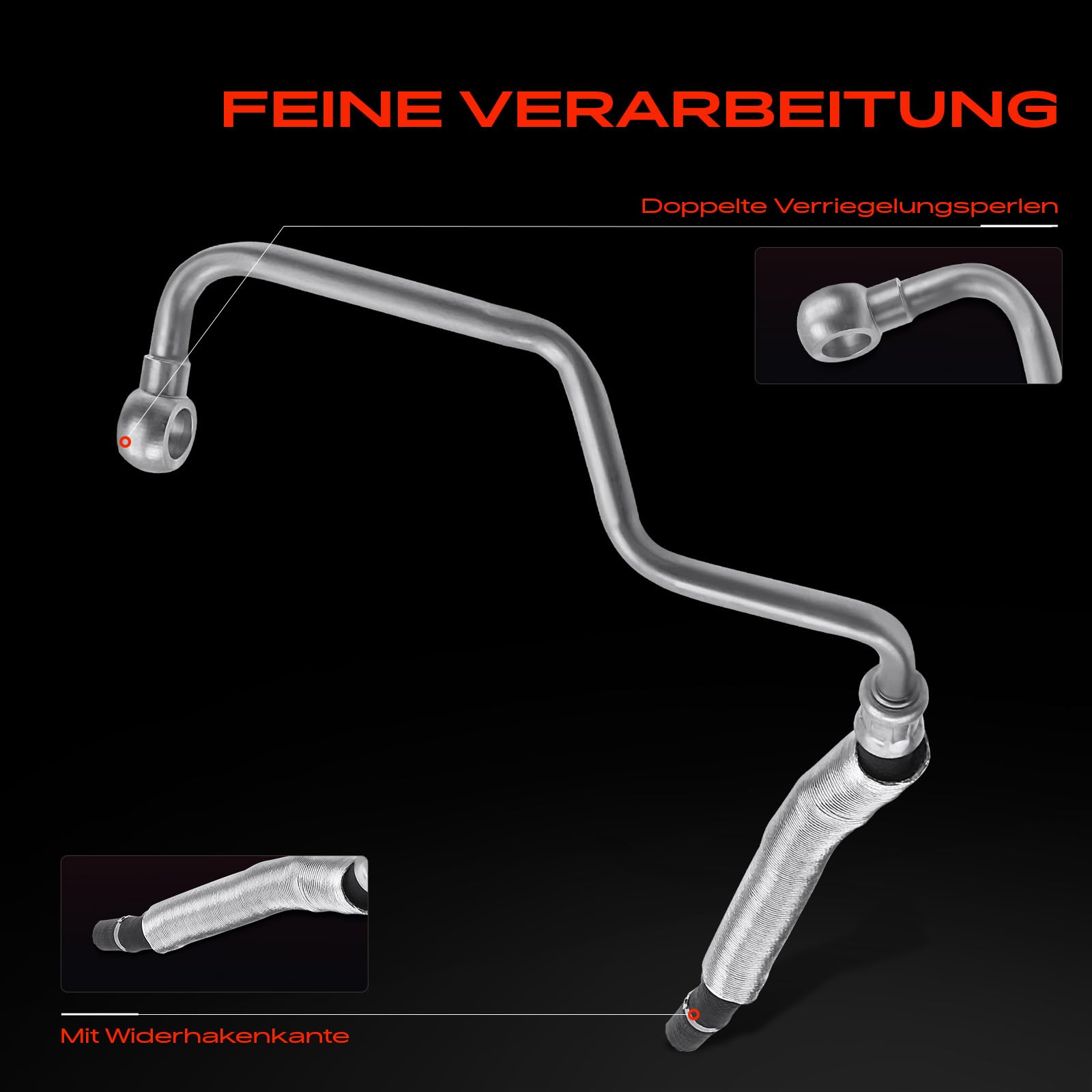 Frankberg 2x Servolenkung Ausgleichsbehälter Schlauch Kompatibel mit M.i.n.i R50 R53 1.6L 2001-2006 M.i.n.i Cabriolet R52 1.6L 2004-2007 Replace# 32416781744