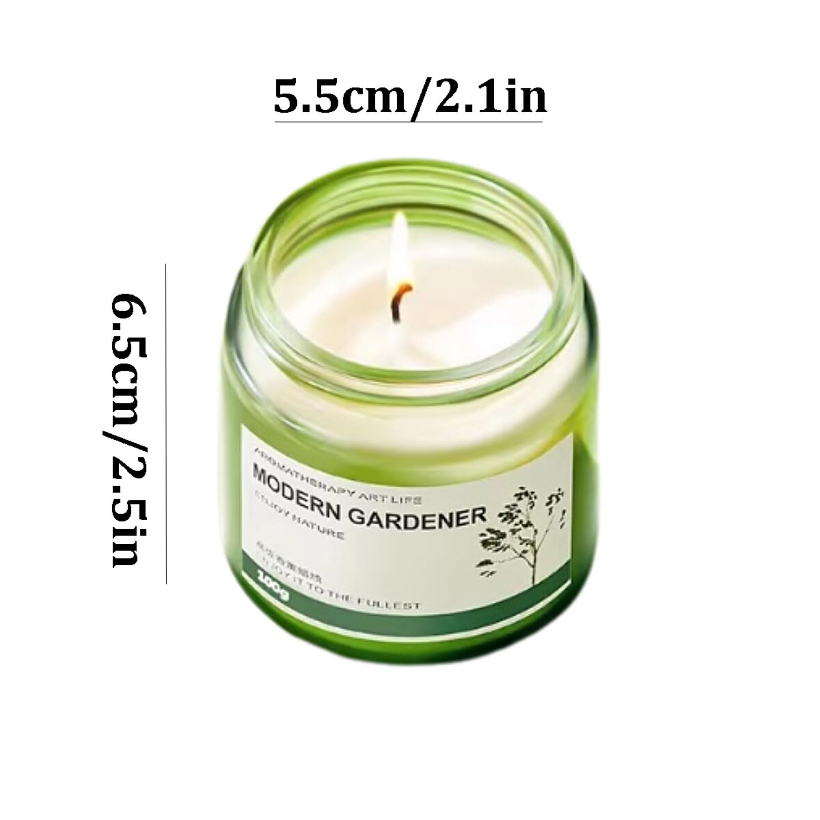 Compacto Velas de cera mezcladas, velas de aromaterapia de Gardenia, vela perfumada de larga duración, quemadura limpia sin humo for decoración del hogar no es picante(2pcs)