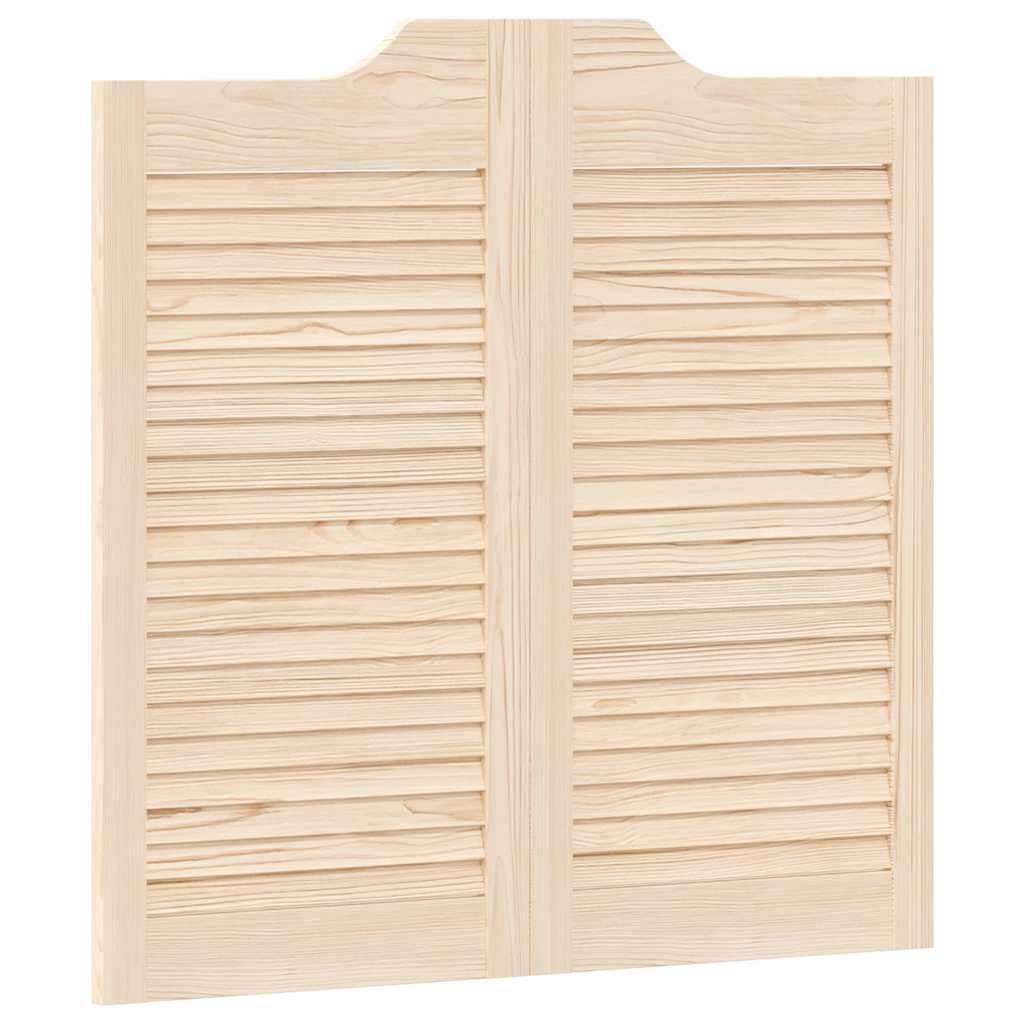 Double Porte Battante, Porte Saloon de Séparation à persiennes 1paire 80 x 80 cm bois massif Pin