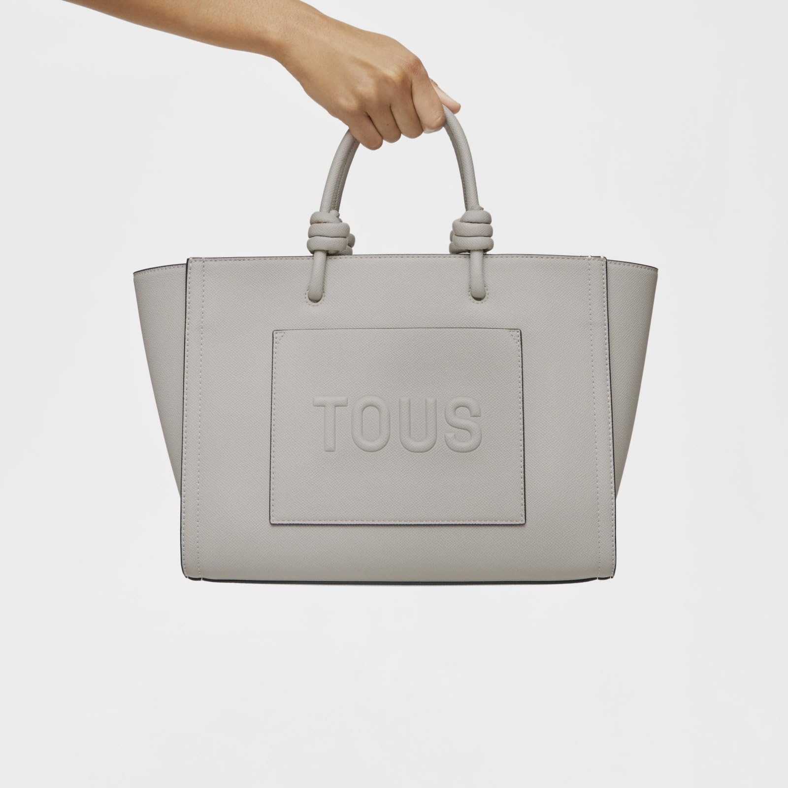 TOUS Shopper Mediano Amaya Gris, Para Mujer, Medidas 23 x 31 x 16 cm, Colección Tous La Rue New