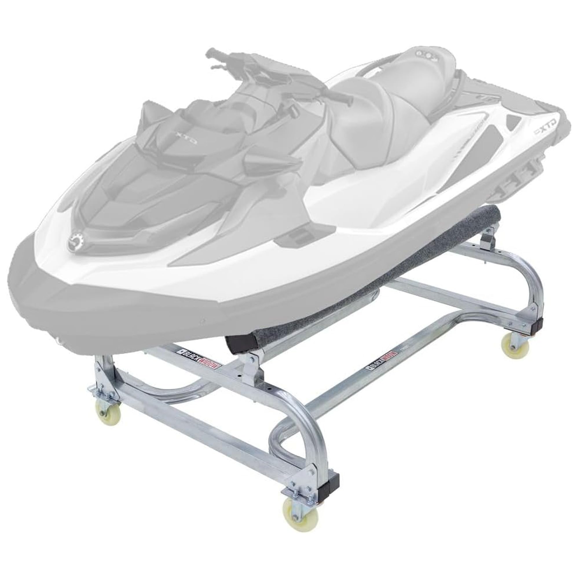 Black Widow Personal Watercraft Dolly for Storing Jet Skis, Jon Boats and Inflatables in Garage or Showroom with 1,000 lb. Weight Capacity