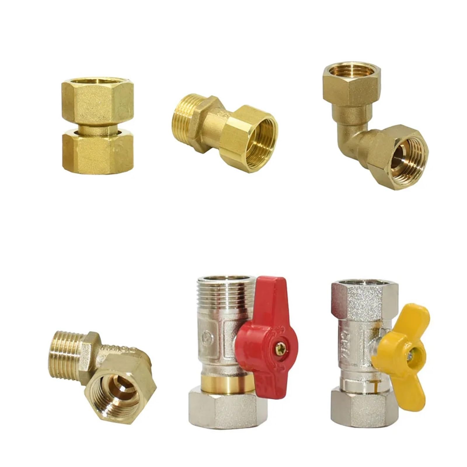 1pcs Brass 1/2" 3/4" 1" Male Female Thread Connector Tap 90 Degrees Elbow Fittings Tube connectors Rotate G1/2 G3/4 G1(C)