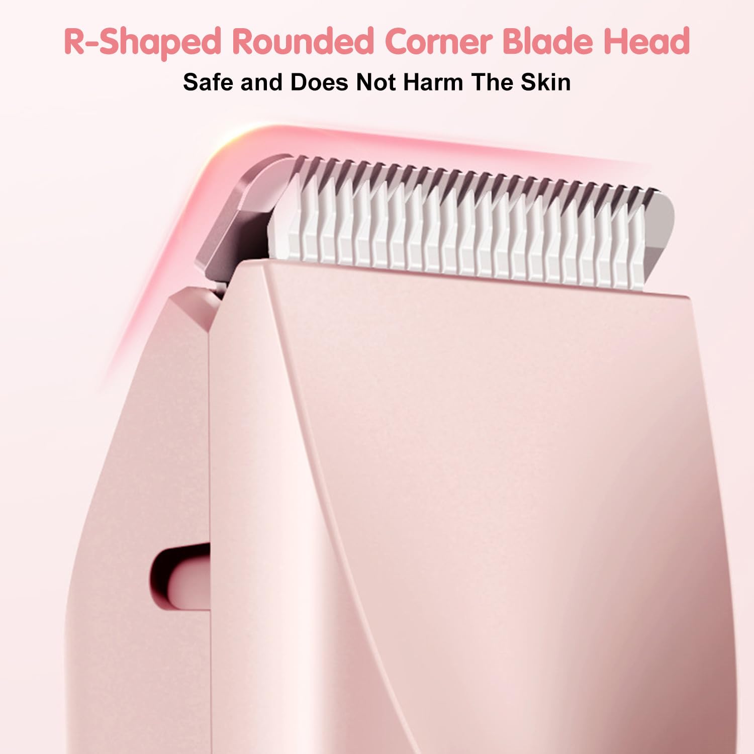 Rasoio per bikini da donna, rasoio elettrico 2 in 1 a doppia testa e rasoio per il corpo, rasoio elettrico senza fili e impermeabile, per donne, depilazione indolore con finitura setosa, rosa 12
