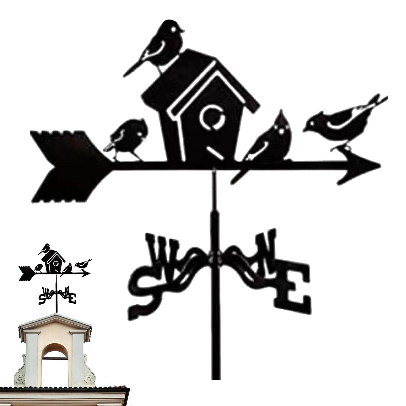 Girouette de toit, ailettes de mesure du vent en forme d'animal, indicateur de direction du vent de jardin, piquet pour balcon, jardin, bateaux, girouette décorative pour espaces extérieurs