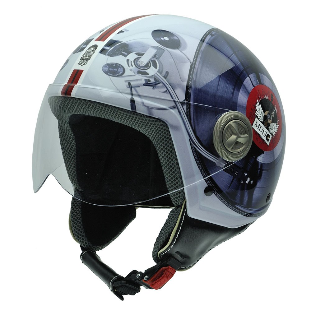 NZI 3D Vintage II Open Face Motorcycle Helmet — view 6