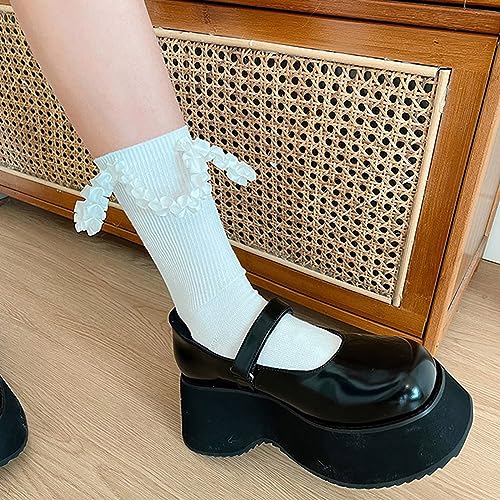Generic Lolitas Ankle Dress Socks Cotton Booties Socks Lovely Crew Socks Middle Tube Socks JK Uniform Socks Gift, W, Onesize4