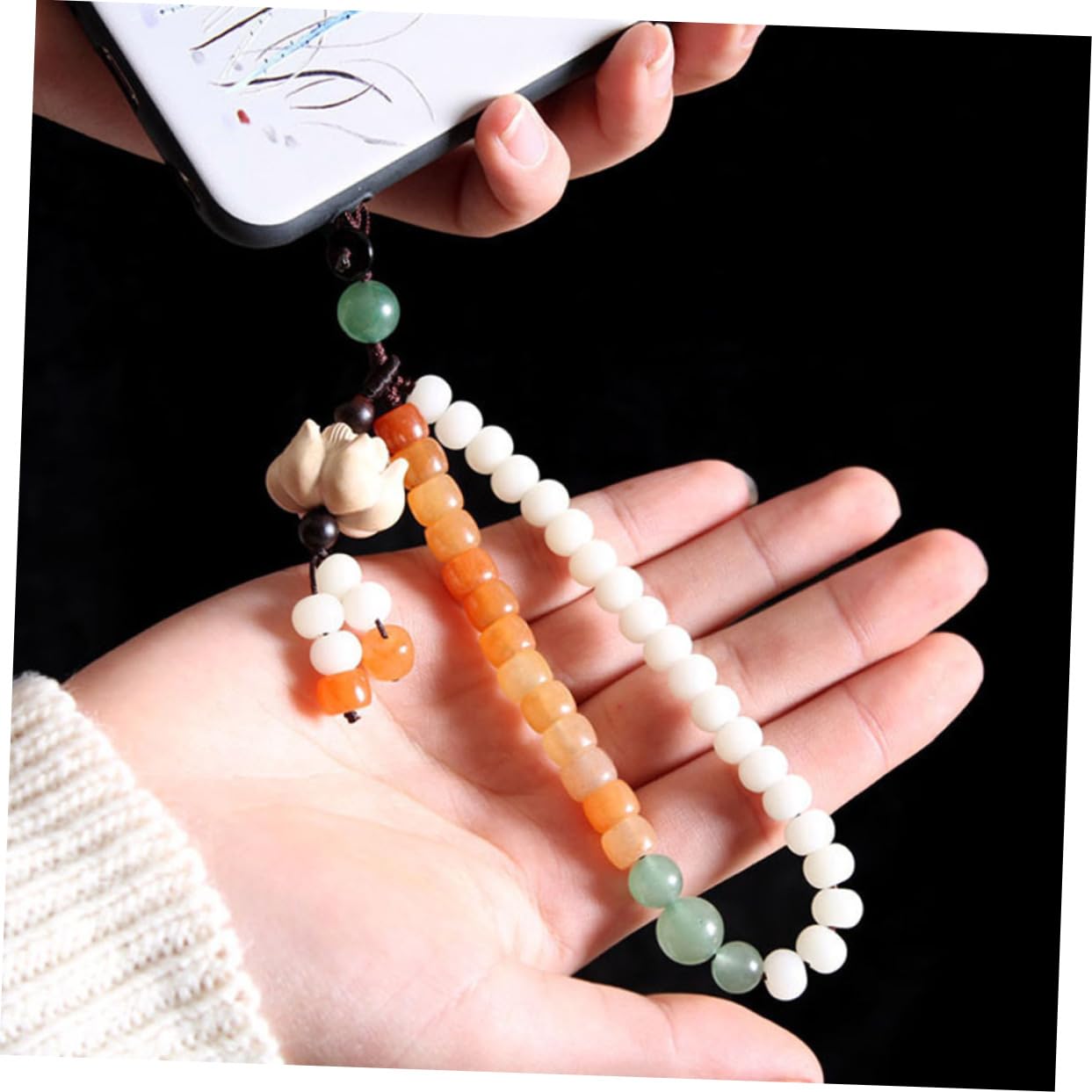 Artibetter 3pezzi Cinturino Per Smartphone Dorata Design Cinese Laccetto Breve Per Cellulari Leggero e Sicuro Accessorio Elegante Per Evitare La Perdita Del Telefono