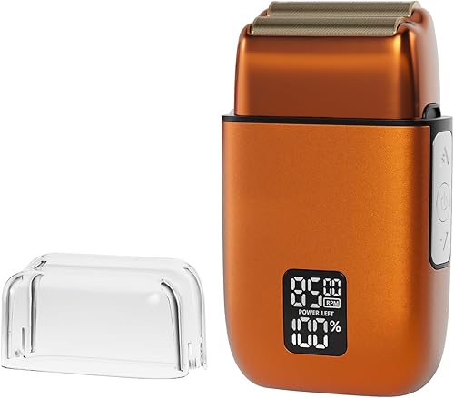 Maquinilla de afeitar eléctrica para hombres, afeitadora de papel de aluminio con doble hoja de aluminio, recortadora de barba para hombres con