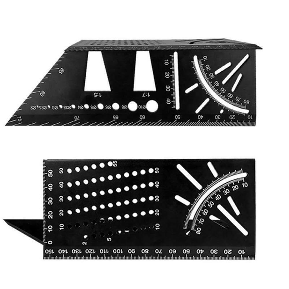 New Multifunctional Angle Ruler 45 90 Degree Plastic Accurate Woodworking Square Angle Ruler Marking Gauge Carpenter Tool