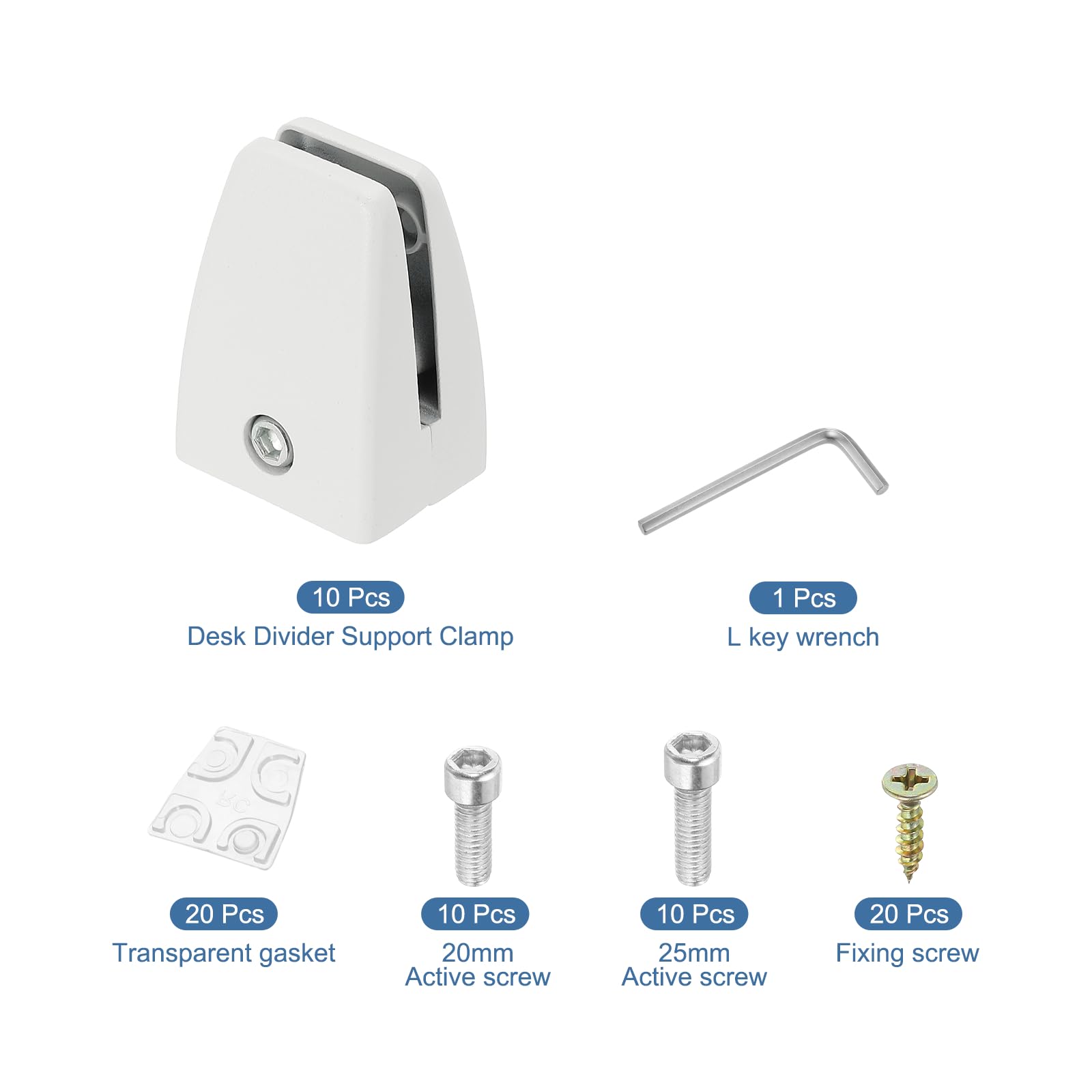 PATIKIL 10 Pcs Office Desk Partition Support Bracket - Image 3