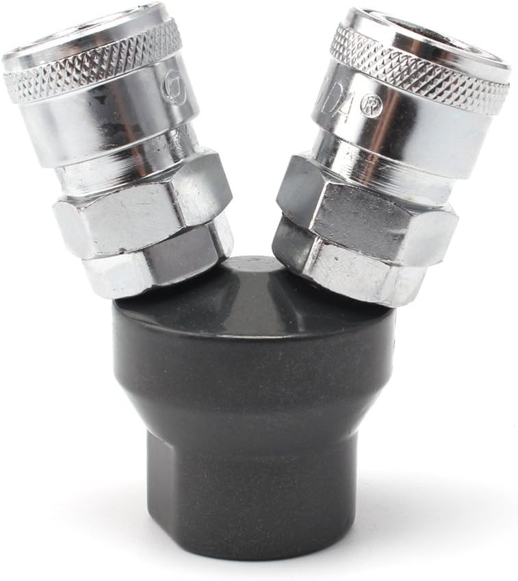 2 Way Quick Connect Air Hose Splitter coupler Manifold