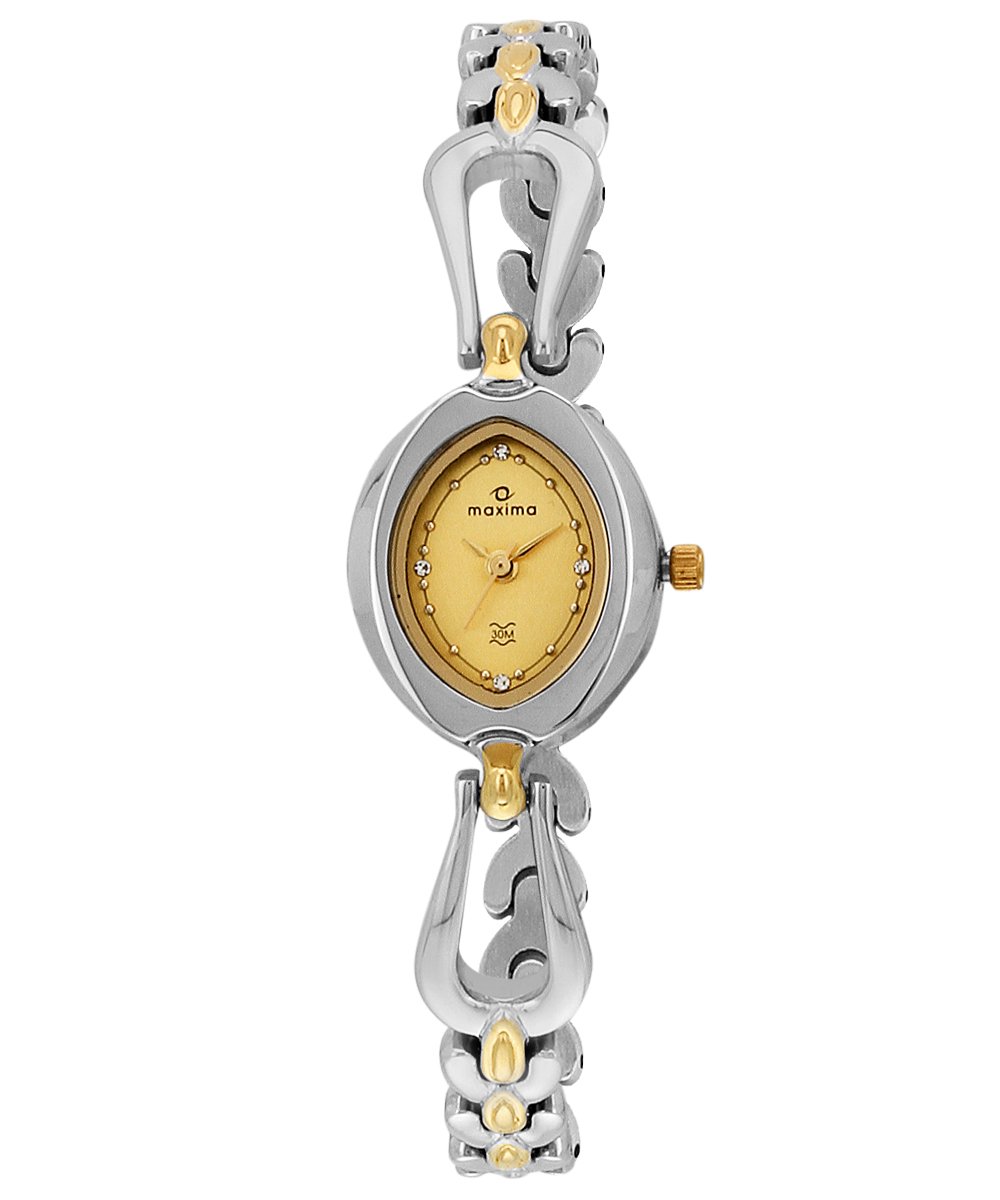Maxima Brass Gold Dial Collection Analog Watch for Women 25610Bmlta, Multi-Color Band (B00CL53JVO) Amazon Price History, Amazon Price Tracker
