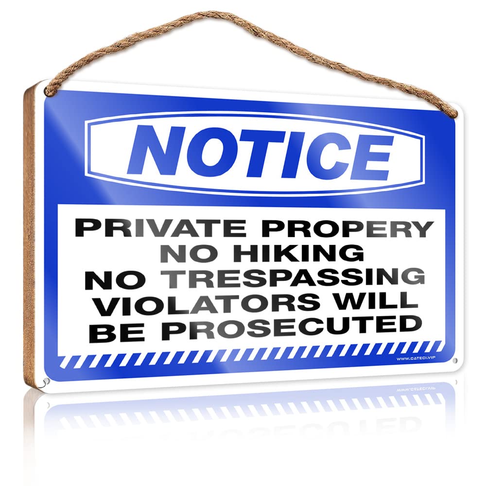 Hello Winter Sign Notice Private Property No Hiking No Trespassing Wooden Sign Funny Office Door Signs Decorations For The Kitche(23X35CM)