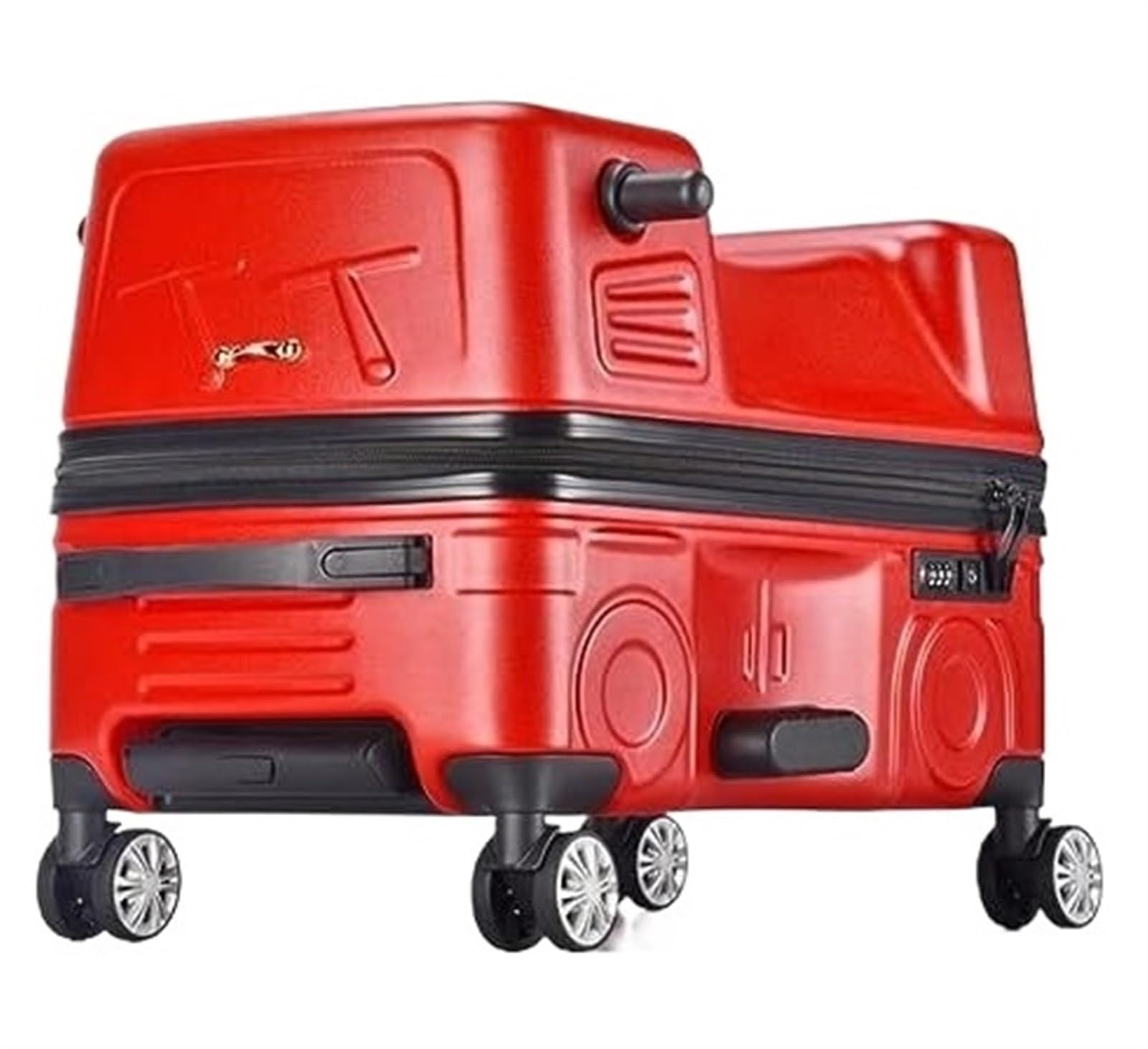 Walizka Podróżna Kreatywne Walizki Jeździeckie Przenośny Bagaż Twarda Walizka Podróżna Walizka Bagaż Rejestrowany Bagaż Kabinowy (Color : Rot, Size : 20inch)