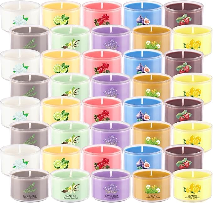 40 Pack Scented Soy Candles &ndash; 10 Fragrances 35g Each