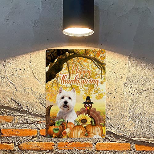 Plaque en étain de Thanksgiving pour décoration murale rétro durable - 5
