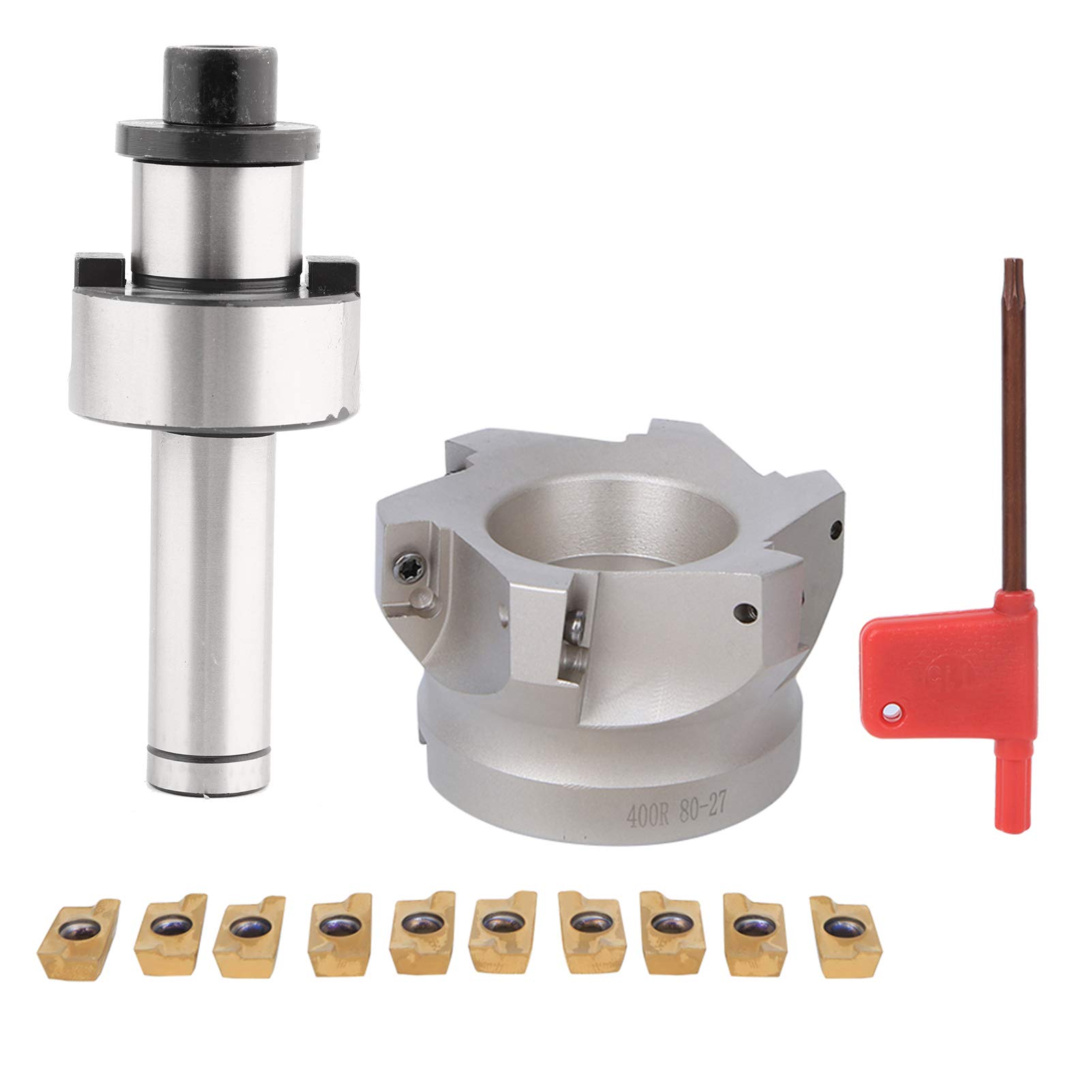 ANKROYU Collet Chuck Holder, High Accurate Face Milling Cutter, High Temperature Resist CNC Milling Holder, CNC Milling Cutter for CNC Lathe Milling Tool (1604APMT cutter pellets (10)