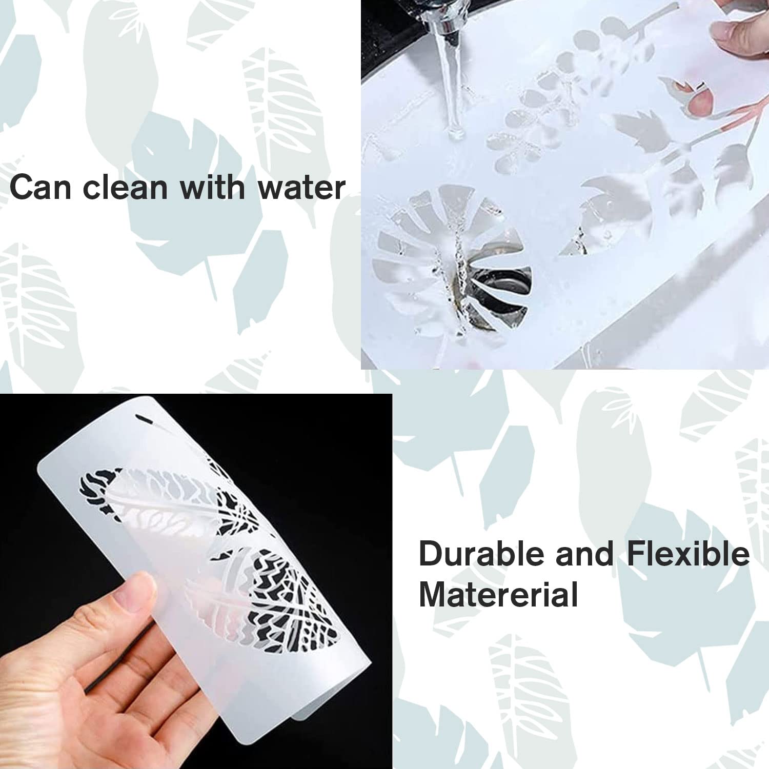 16 Stencil Foglie Per Pittura - Modelli Riutilizzabili Per Pareti, Legno E Artigianato - Design Naturale - Foto 9