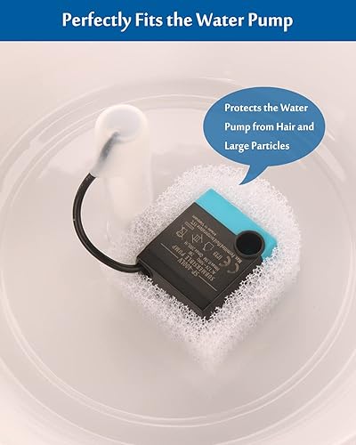 Miniatura 4 de CRAVERLAND Filtros de espuma de repuesto compatibles con Drinkwell Avalon, fuente de agua para mascotas de acero inoxidable 360, prefiltros y una