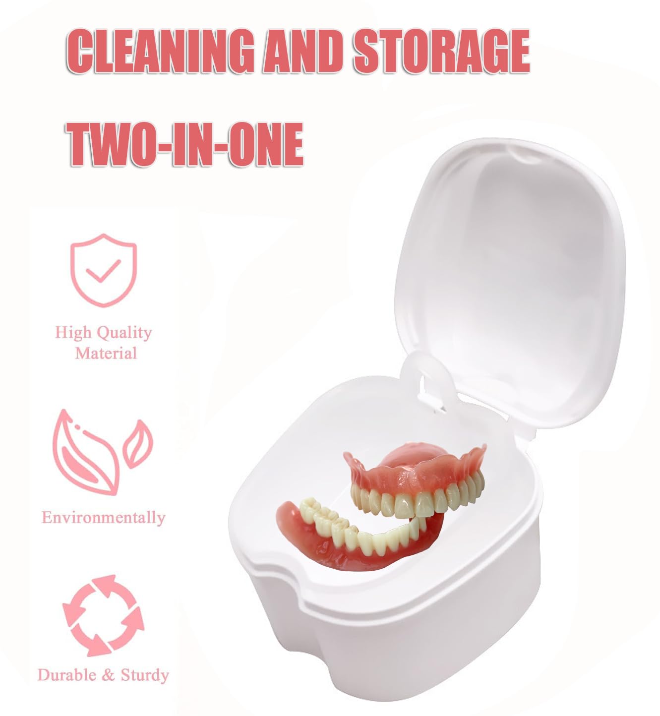 1 Pezzo Contenore Per Conservare Dentiere, Custodia Portatile Per Immersione, Scatola Per La - Foto 5