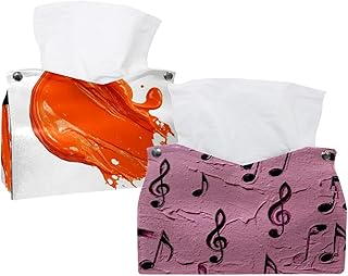 Paquete de 2 notas musicales rosas (3) cajas de pañuelos, caja de toallas de papel para hotel y restaurante