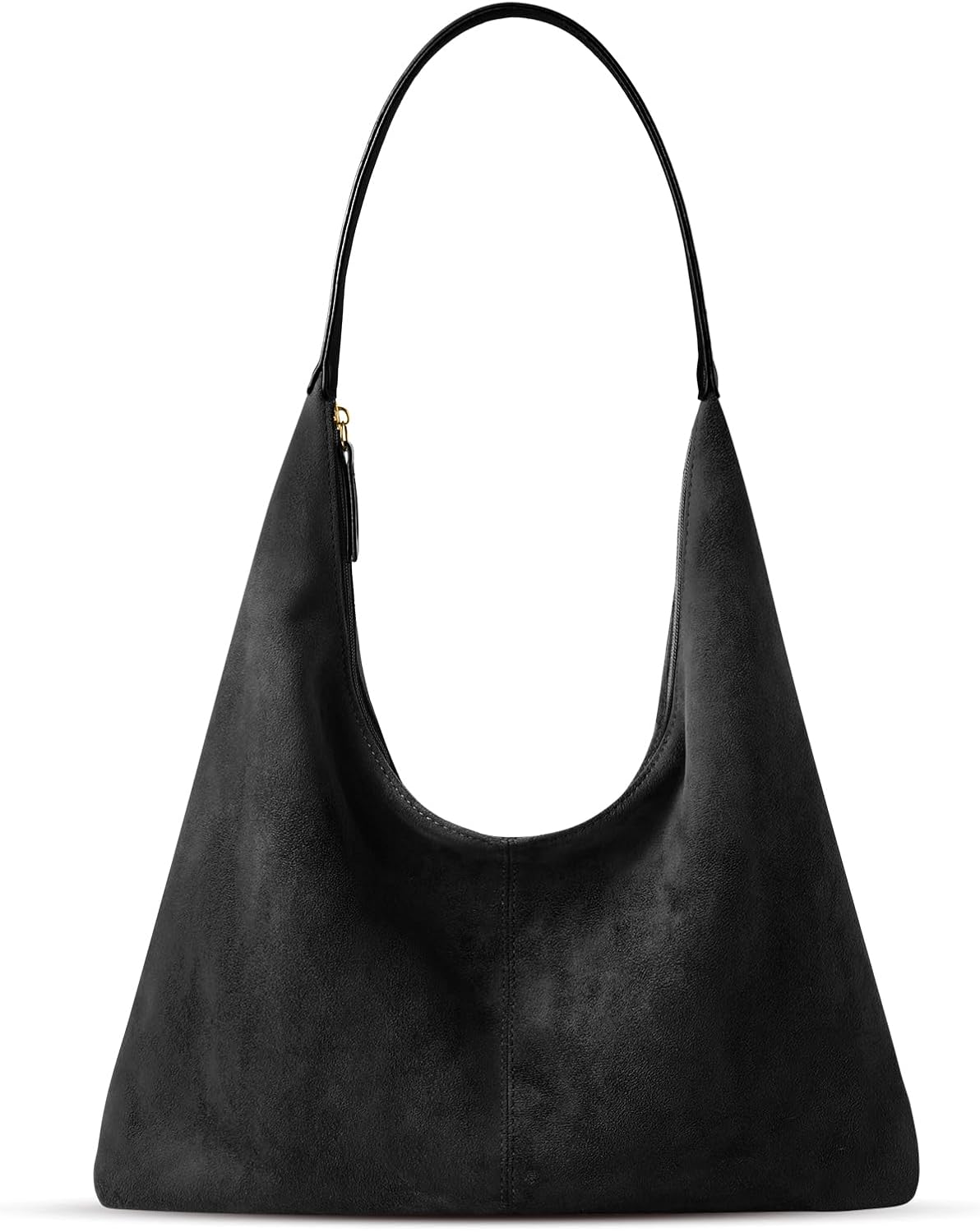 XquiziFit Suede Shoulder Bag for Women Suede Purse Boho Bags Slouchy Tote Bag Satchels Trendy Crescent Crossbody Bag Handbag