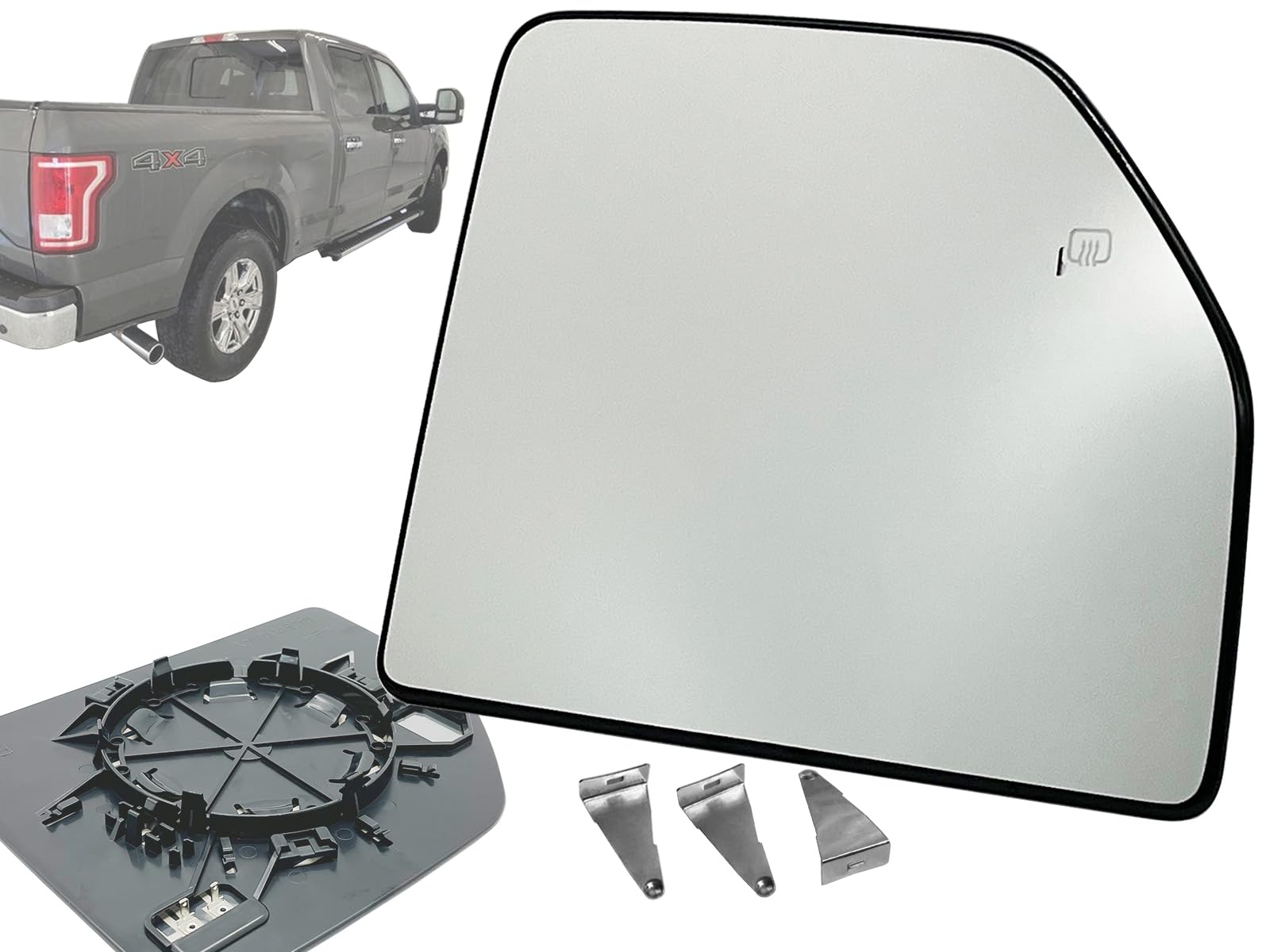 Amazon.com: APA Replacement Towing Mirror Glass Upper Heated Fits