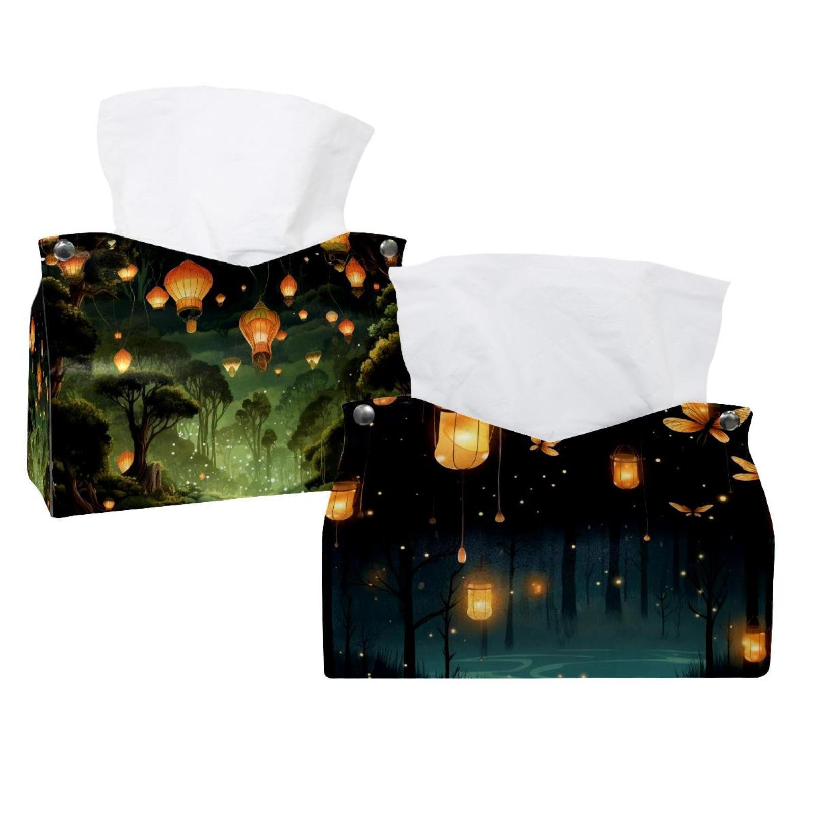 Boîte à mouchoirs luciole design esthétique lot de deux