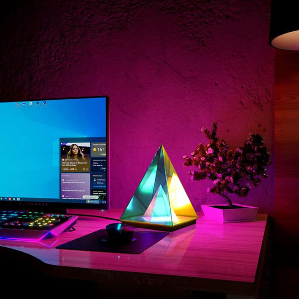 Luce Notturna a cubo a LED Senza Fili, Lampada Decorativa acrilica a LED Lampada d'atmosfera, Illuminazione Ambientale, Luce Notturna per Ragazze per Bambini(Size:19 * 19 * 25cm)