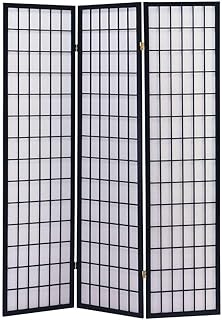 ACME 02284 71-Inch-High Black Wood Folding Screen