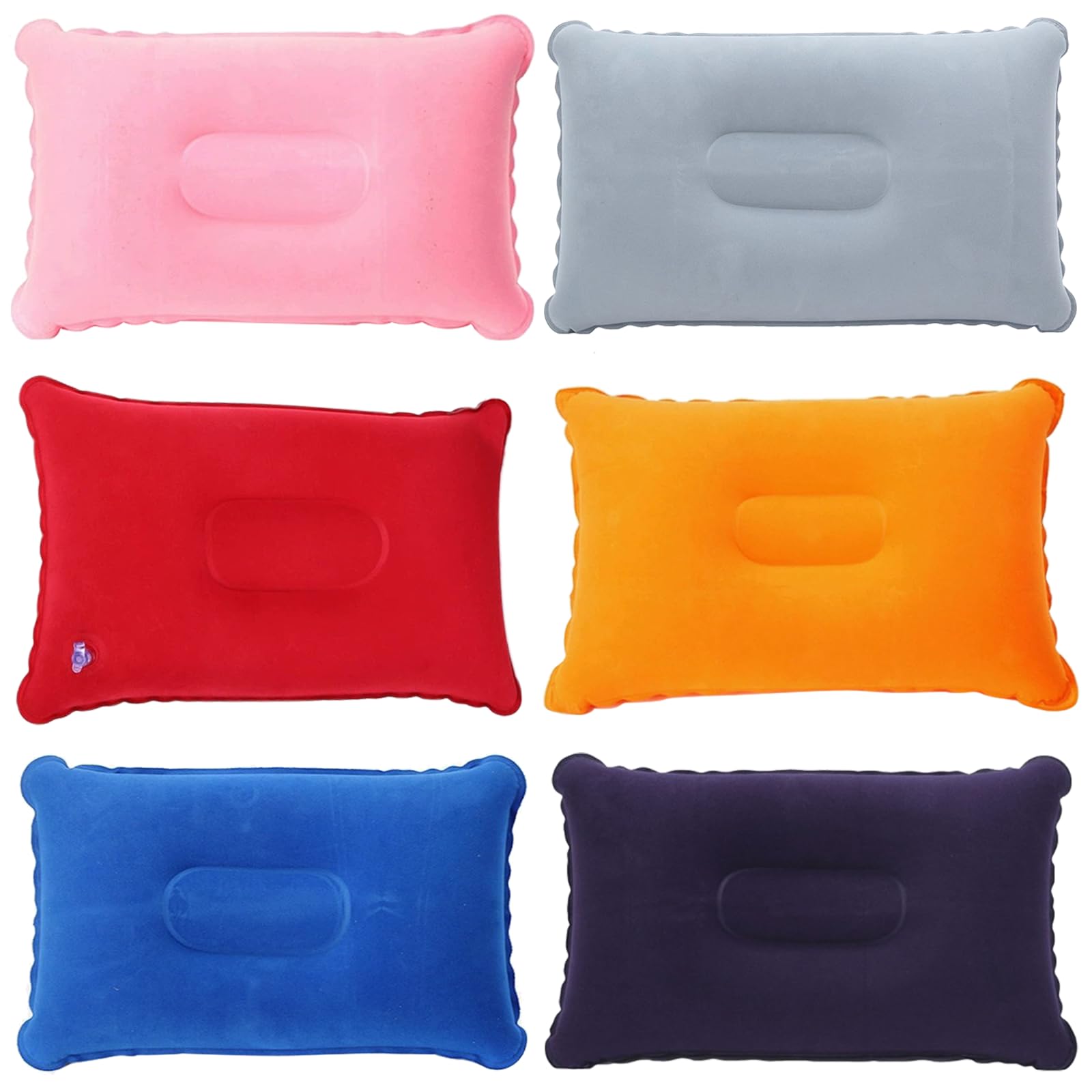 Leogony 6 Pcs Inflatable Pillow for Travel, Portable Blow up Pillows for Camping Picnic Beach Sunbathin