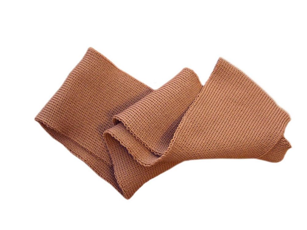 Sciarpa 100% lana merino adulto unisex uomo donna lavorato a maglia caldo inverno freddo maglia scaldacollo, Marrone, Adult, One Size